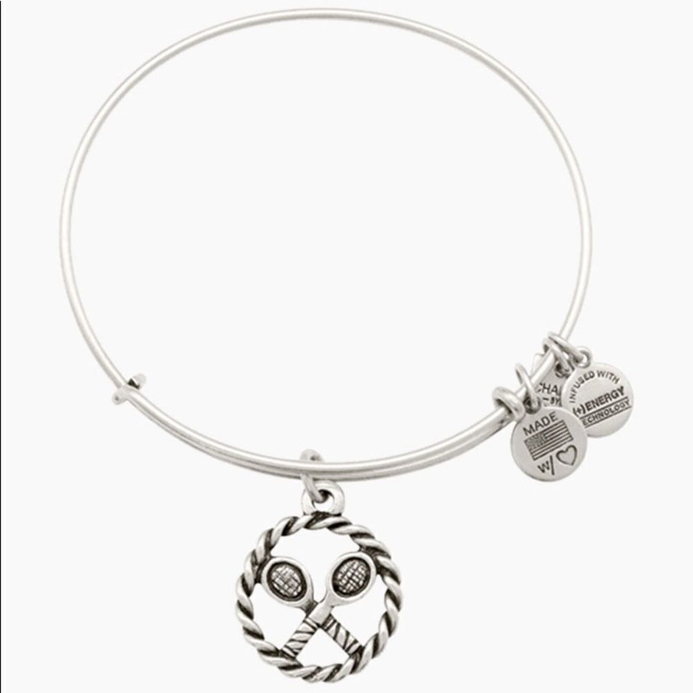 Alex and Ani | Jewelry | Racket Game, Set, Match Charm Bangle Bracelet | Silver
